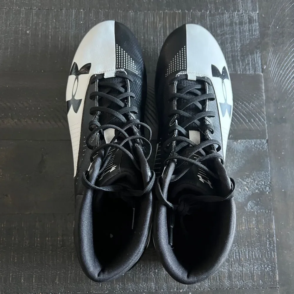 Under Armour Highlight Franchise RM Football Cleats Men’s 15 Black White